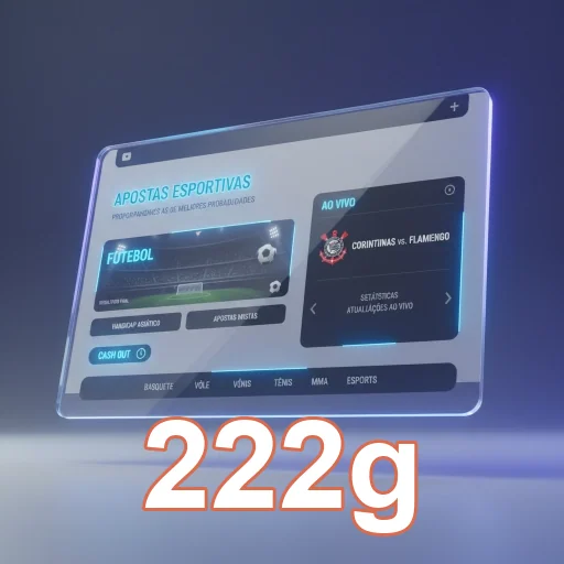 Tela de apostas esportivas do site 222g com opções ao vivo.