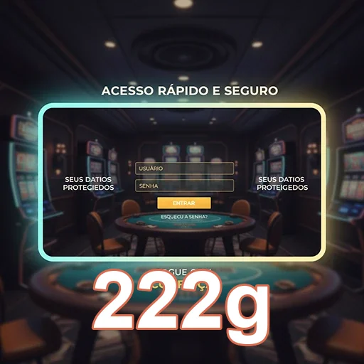 Tela de login do app 222g com acesso rápido e seguro.