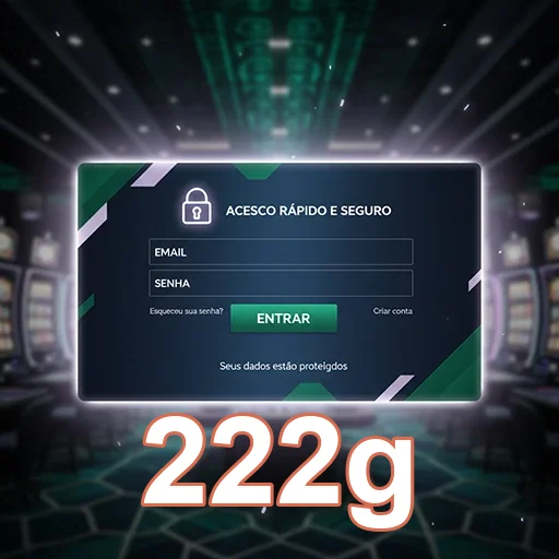 Tela de login do aplicativo 222g com acesso seguro.