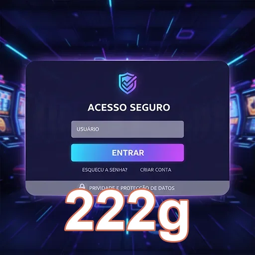 Tela do app 222g com o login rápido e seguro.