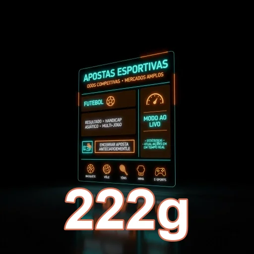 Interface de apostas esportivas do aplicativo 222g.