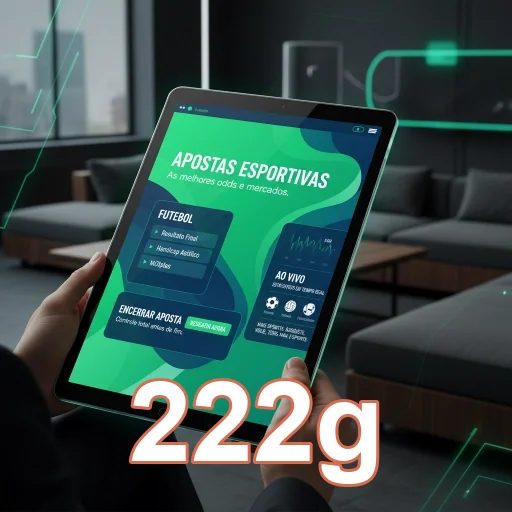 Cadastro rápido no 222g em dispositivo móvel com odds de apostas.