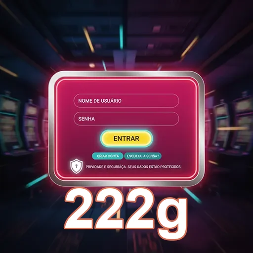 Tela de login do 222g, destacando segurança e suporte.