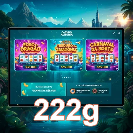 Tela do 222g mostrando serviços VIP com jogos destacados.