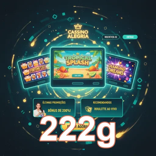 Tela do site 222g mostrando jogos e promoções VIP.