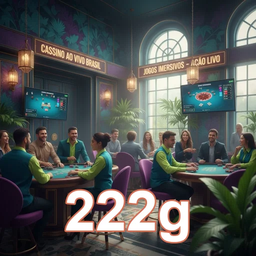 A imagem mostra jogadores em ação no cassino ao vivo 222g.