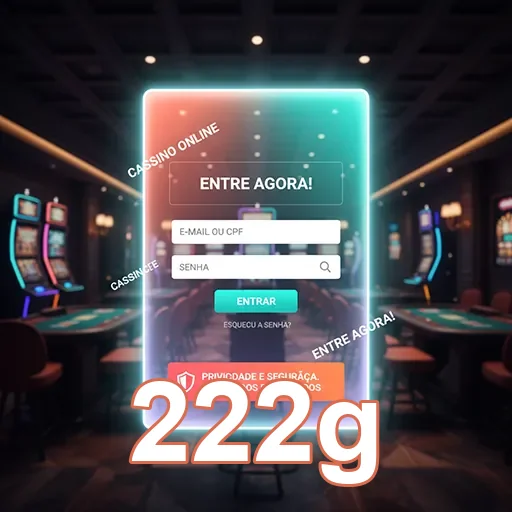 Tela de login seguro do aplicativo 222g com acesso fácil.