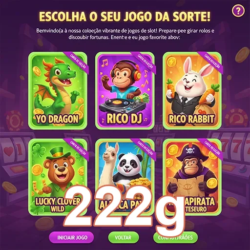 Jogadores escolhem entre slots vibrantes no 222g.