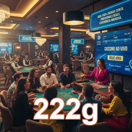 Jogadores em mesa de cassino ao vivo no 222g, focados em promoções.