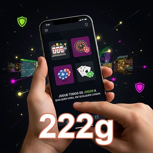 Interface do aplicativo 222g em dispositivo móvel, mostrando jogos.