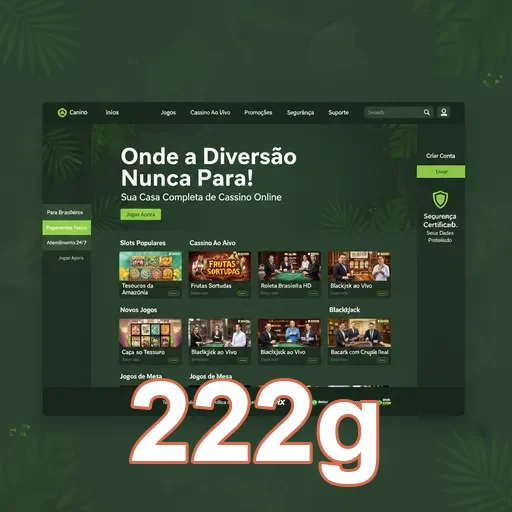 Imagem mostrando a interface de login do site 222g.
