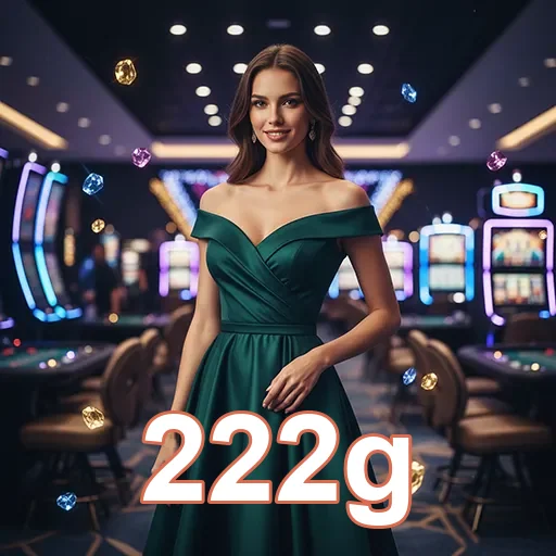 Jogadora em ambiente de cassino no 222g com jogos.