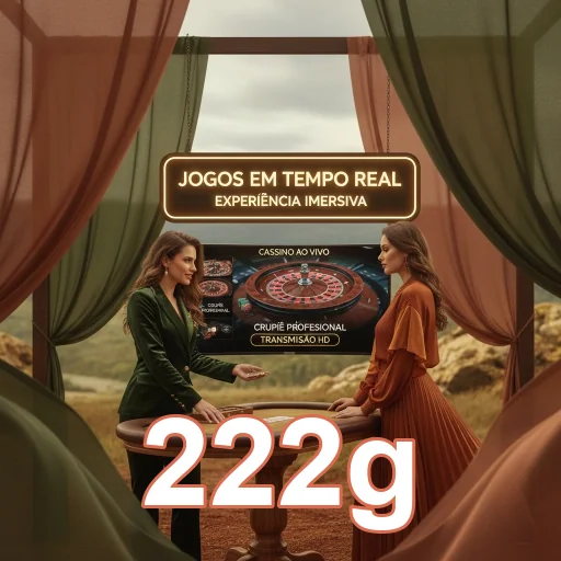 Interface VIP da 222g mostrando crupiê profissional ao vivo.