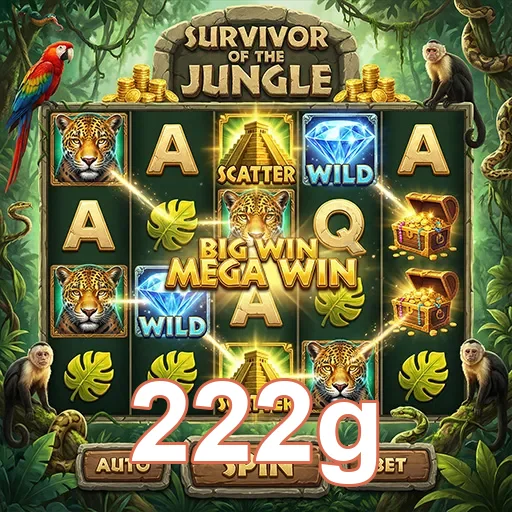 Interface do jogo 'Survivor of the Jungle' na 222g.