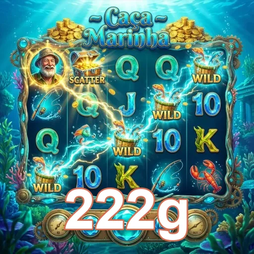 Slots animadas de caça marinha da 222g com símbolos diversos.